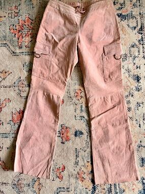 Wilsons Leather Blush Pink Cargo Flare Jeans